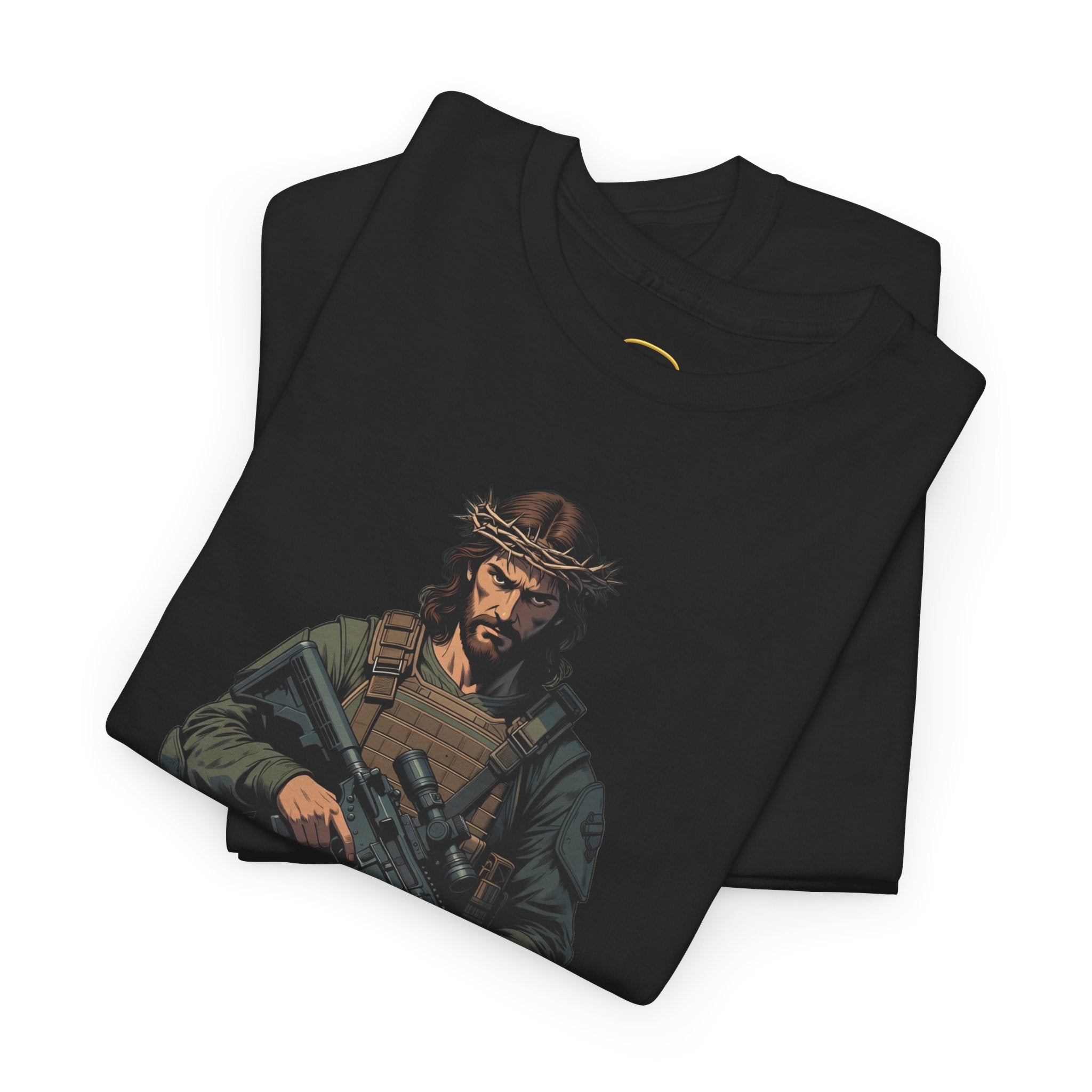 Matthew 10:34 Jesus with Rifle T-Shirt