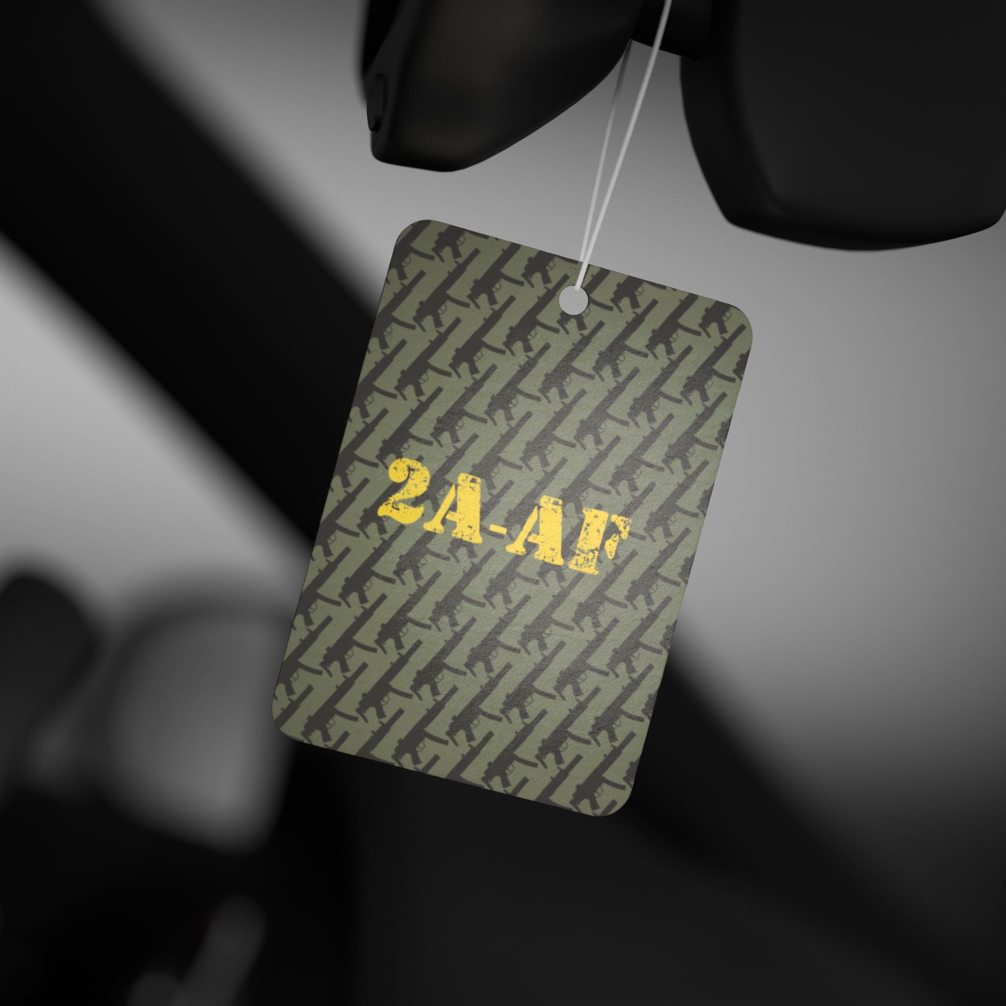 Car Air Freshener — Military Green '2A-AF' Patterned Scent Tag
