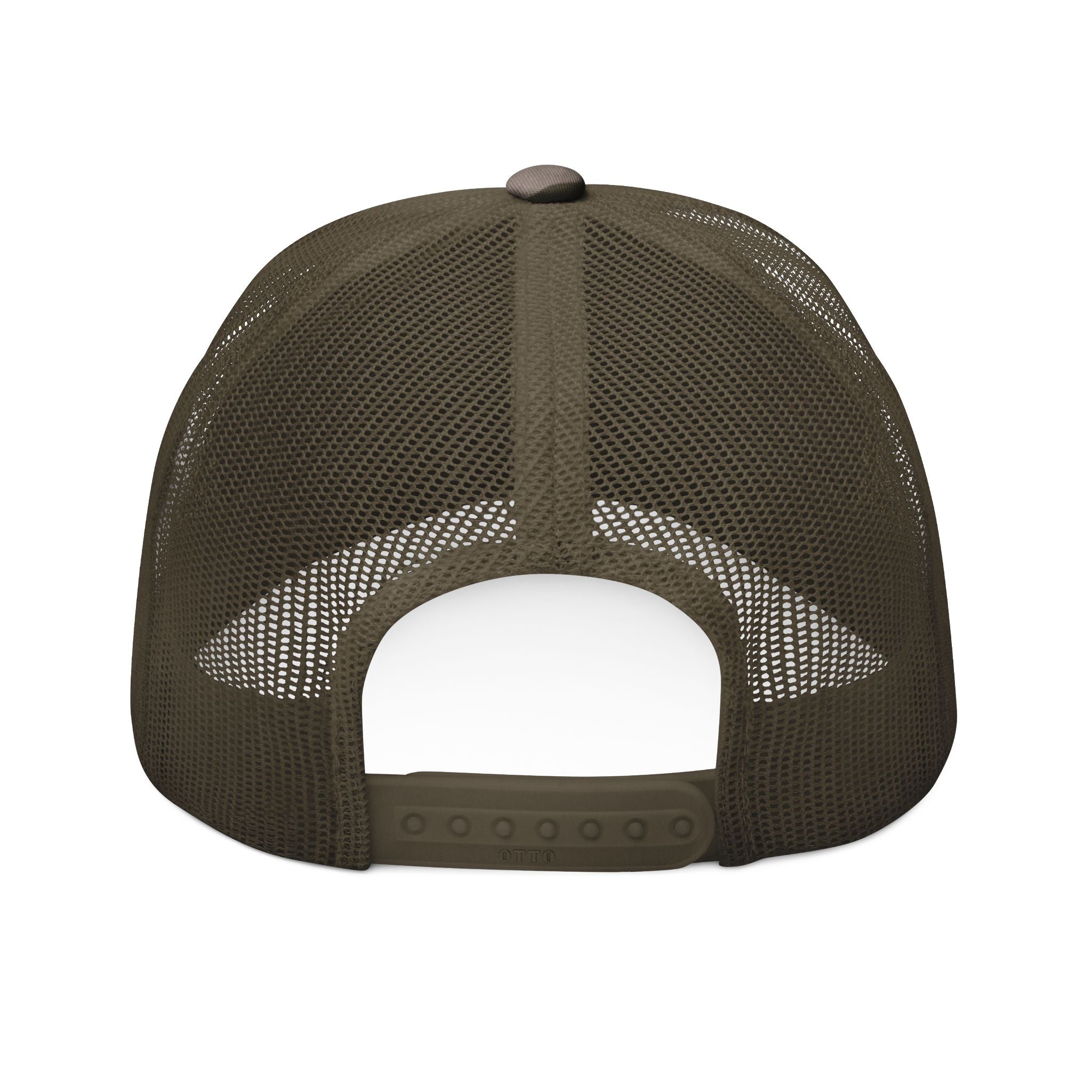 Embroidered Camo Trucker Snapback