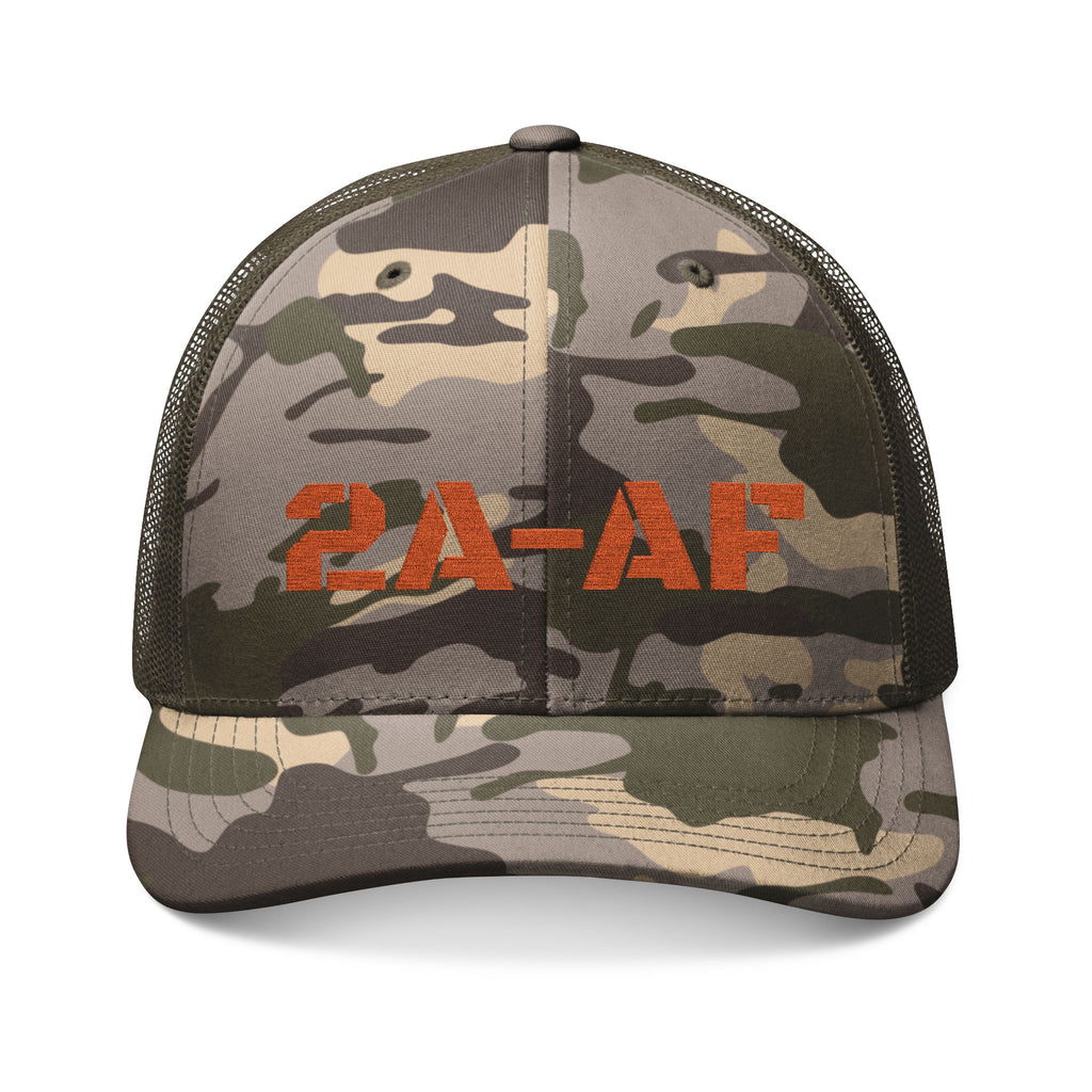 Embroidered Camo Trucker Snapback