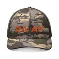 Embroidered Camo Trucker Snapback