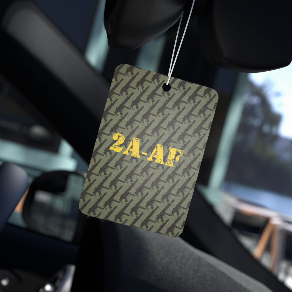 Car Air Freshener — Military Green '2A-AF' Patterned Scent Tag